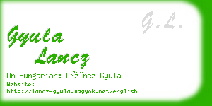 gyula lancz business card